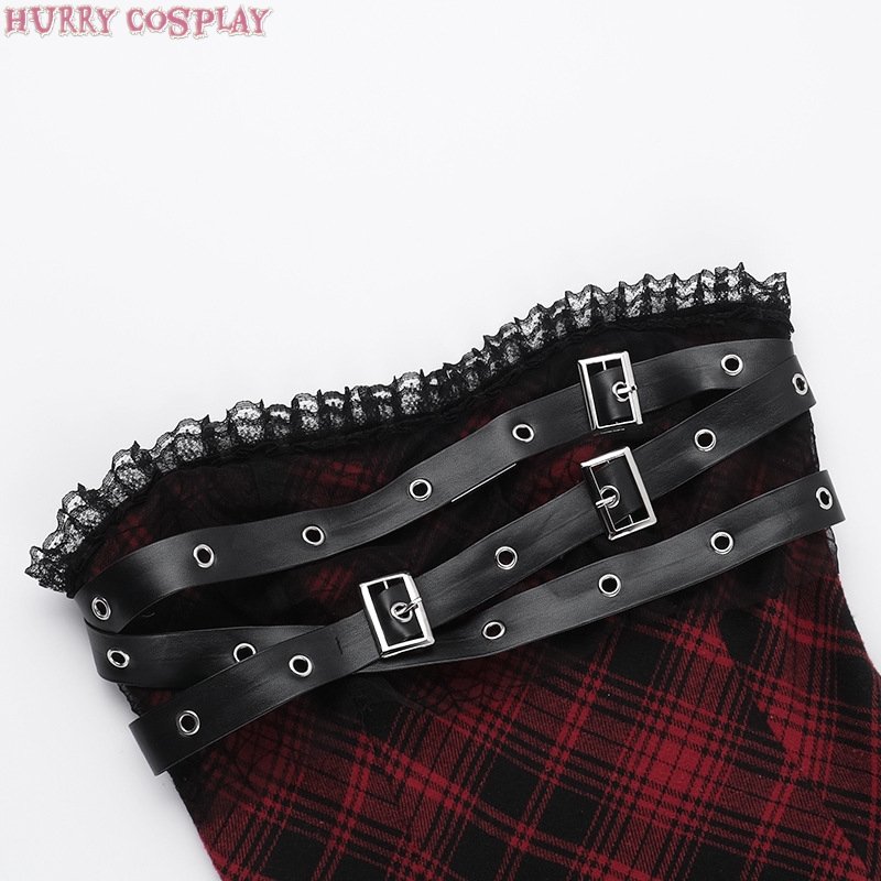 Halloween,Sexy,Halloween red plaid tube top sexy dress